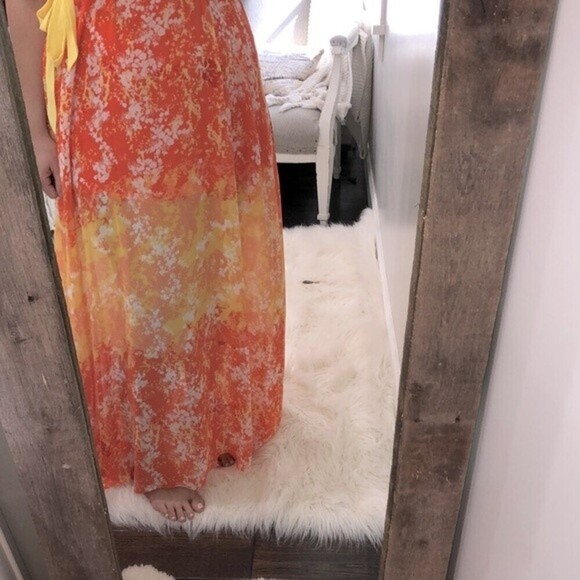 Umgee small orange & yellow maxi dress - Picture 5 of 8